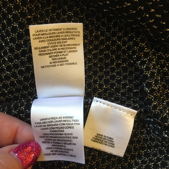 Jones New York black and gold cardigan Size M (petite) - Picture 7 of 8